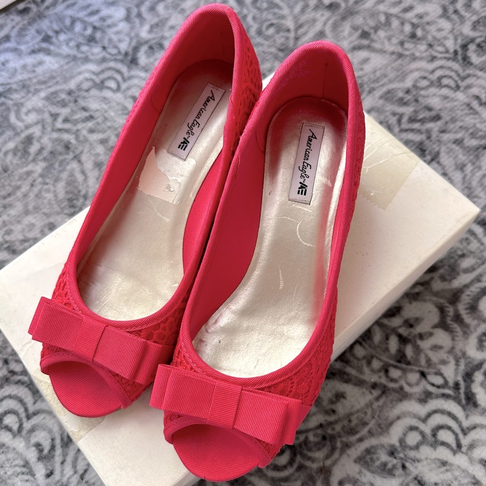 American eagle wedge dress open toe sandals